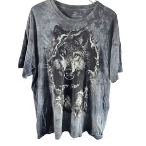 Vintage The Mountain Breakthrough Wolf Tie‎ Dye T Shirt Mens Size XL